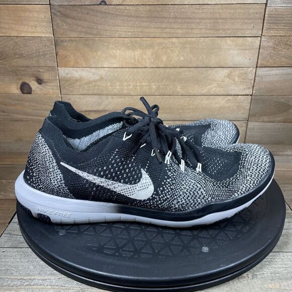 Nike Free Focus Flyknit 2 Training Shoes 880630-001 Women's Size 8.5 Black Oreo - Picture 1 of 10